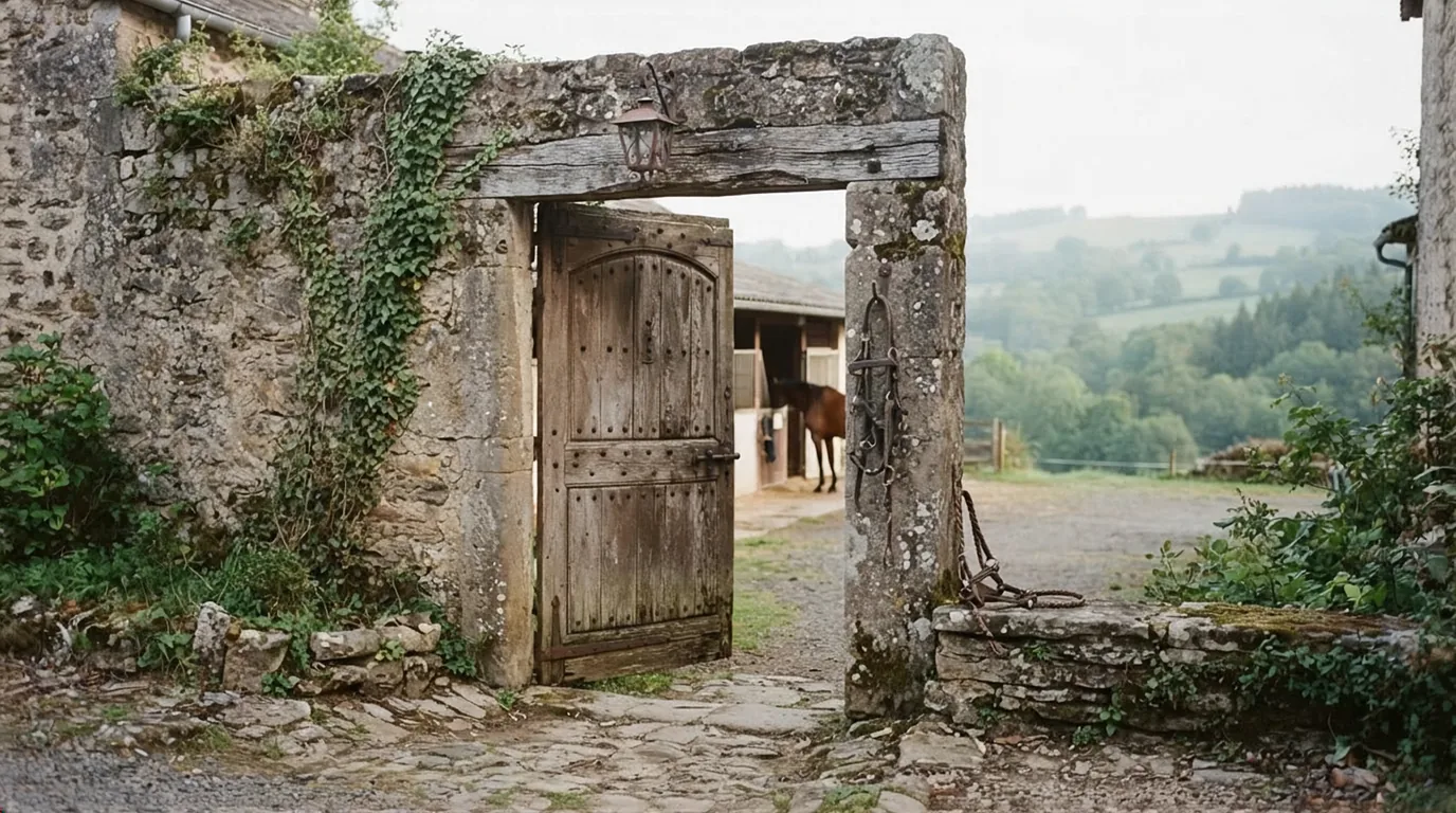 Entrée du Les Écuries du Rosier, centre équestre à Saint-Paul-de-Serre