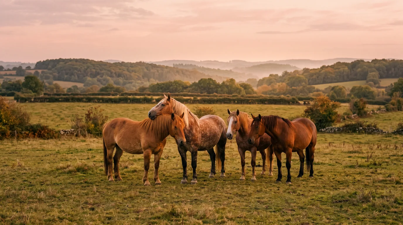 Les chevaux du Les Écuries du Rosier en liberté, Dordogne